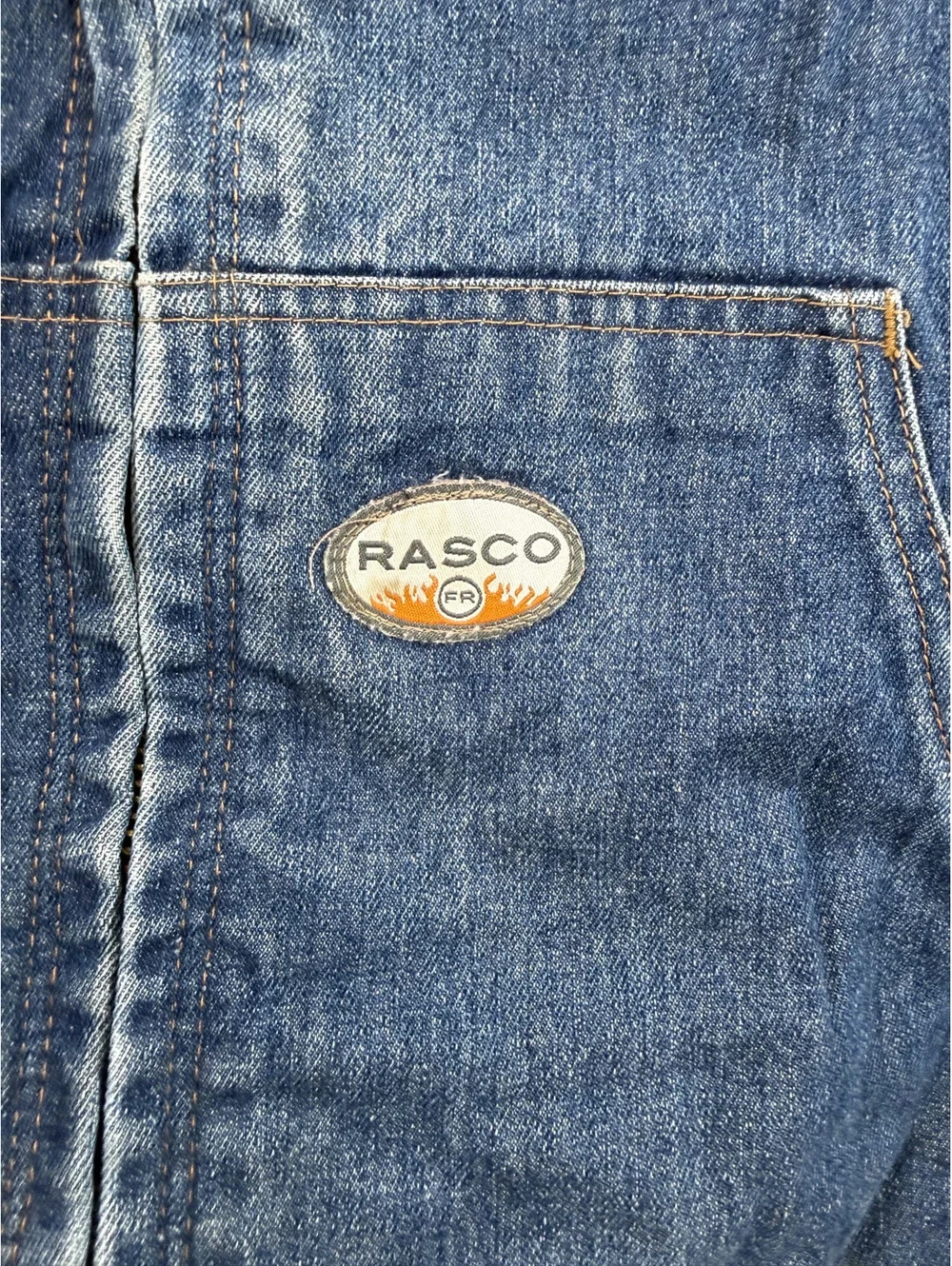 Rasco FR Large Blue Denim Flame Resistant Hooded Jacket